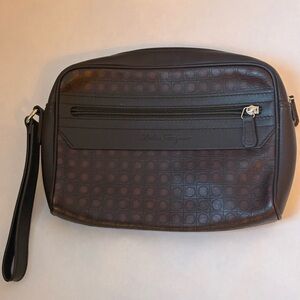 Ferragamo Leather Pouch / Travel Bag